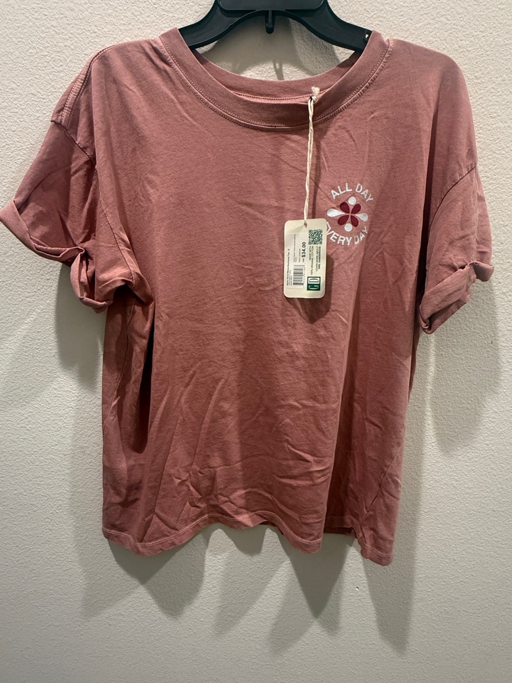 Girl Dangerous Short Sleeve Boyfriend Tee - Dusty Rose Damn Good Mama
